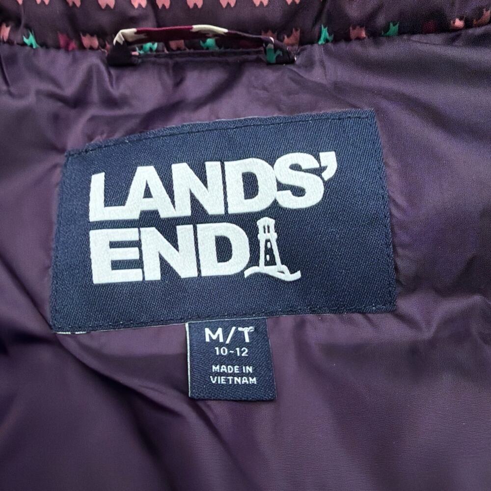 Lands End Vest Womens Medium Tall Down Puffer Purple - Picture 2 of 10